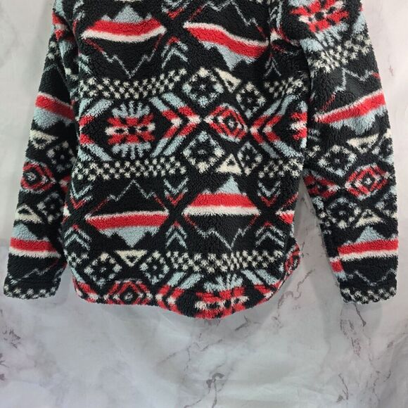 Columbia Jacket Womens XL Red Black Fleece Quarter Zip Fuzzy Westbound - Picture 7 of 10